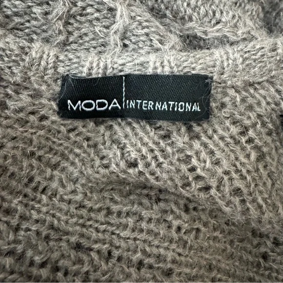 Vintage Moda International Reversible Sweater Women Medium Twist Button Wool Moh - Picture 11 of 13